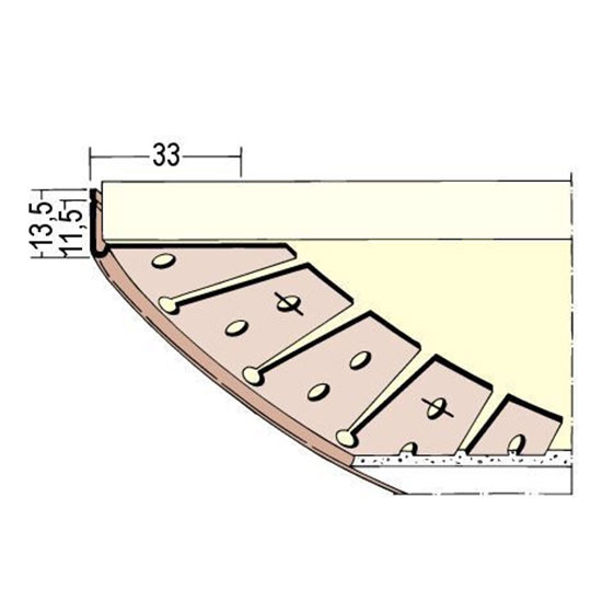 3768 PVC кант за арка 3000 мм