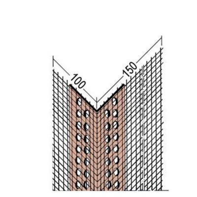 3797 PVC ъгъл с мрежа /10х15 см/ - 2500мм