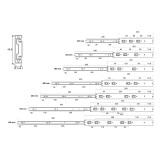 Телескопичен водач H45mm L300 mm