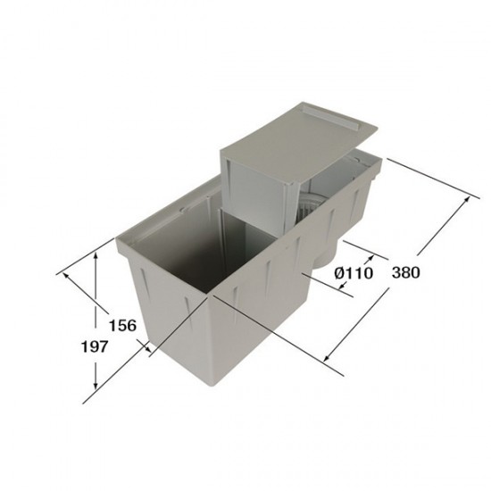 Шахта сифон, страничен изход Nicoll RPCRTW, ф80/ф110 