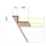 37824 Окрайчващ PVC профил 12.5 / 3050 мм
