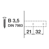 Скрита основа за панти Salice BAP3R09 H.0