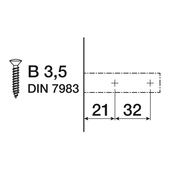 Скрита основа за панти Salice BAP3R09 H.0
