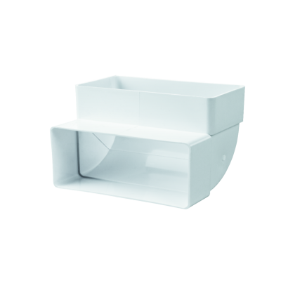 Коляно вертикално на 90° VENTS 5252 за плоски въздуховоди 55x110