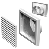 Пластмасова вентилационна решетка VENTS MV 100 Vs, 154x110
