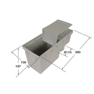 Шахта сифон, вертикален изход Nicoll RPCRTW, ф110