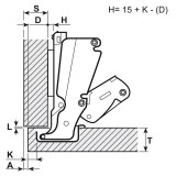 Панта Salice C2AKAE9  155 градуса плавно затваряне