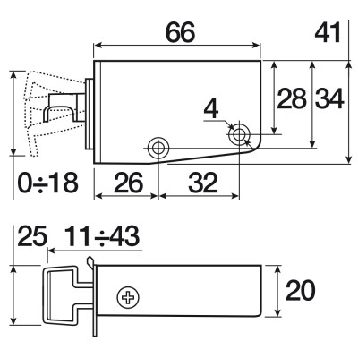 Окачвач за шина - бял десен