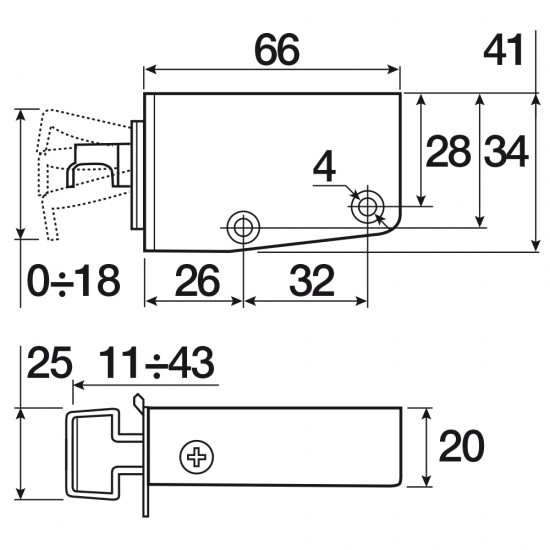 Окачвач за шина - бял десен