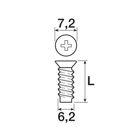 Евровинт 6,2 х 11 мм- 100 броя