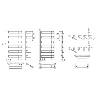 Полица за обувки 48-83 см